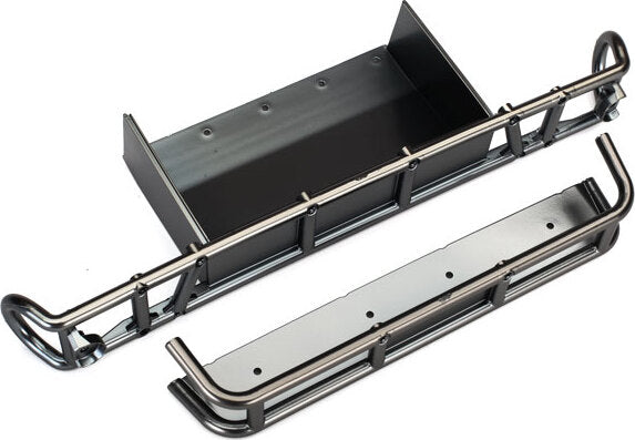 Bumper, rear/ bumper extension (satin black chrome-plated)