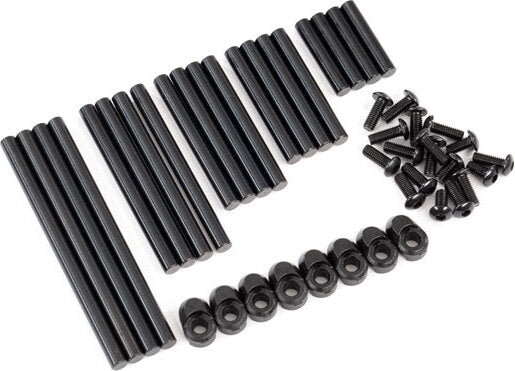 Suspension pin set, complete (hardened steel), 4x64mm (4), 4x22mm (4), 4x38mm (4), 4x33mm (4), 4x47mm (4)/ 3x8mm BCS (14)/ 3x6mm BCS (4)/ retainers (8)