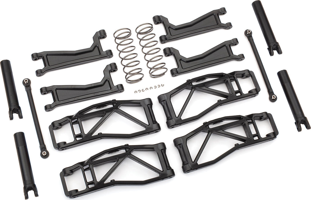Suspension kit, WideMaxx®, black (includes front & rear suspension arms, front toe links, outer half shafts (extended), rear shock springs)