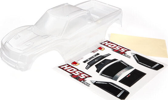 Body, Hoss® 4X4 VXL (clear, requires painting)/ window, grille, lights decal sheet