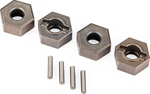 Wheel Hubs, 12mm Hex (steel), Extreme Heavy Duty (4)/ 2x9.8mm Pin (4) (for Use with #9080 Upgrade Kit and 6mm Axles)