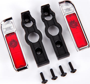 Tail Light Housing, Chrome (2)/ Lens (2)/ Retainers (Left and Right)/ 2.6X8 Bcs (Self-Tapping) (4)