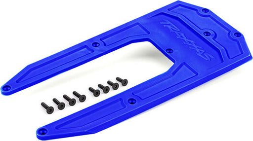 Skidplate, chassis, blue (fits Sledge®)