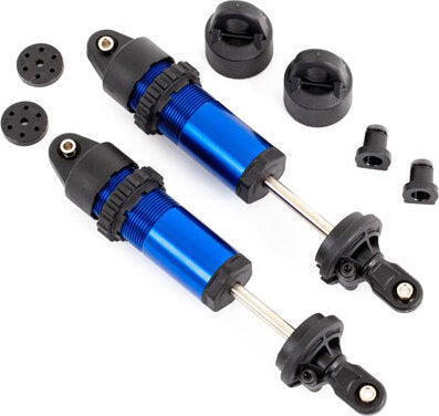Shocks, GT-Maxx®, aluminum (blue-anodized) (fully assembled w/o springs) (2)