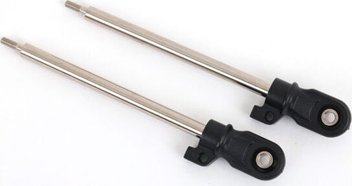 Shock shaft, 80mm (GT-Maxx®) (steel, chrome finish) (2) (assembled with rod ends and steel hollow balls)