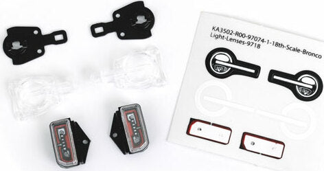 LED lenses, body, front & rear (complete set) (fits #9711 body)