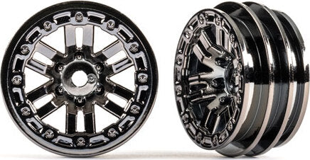 Wheels, 1.0" (black chrome) (2)