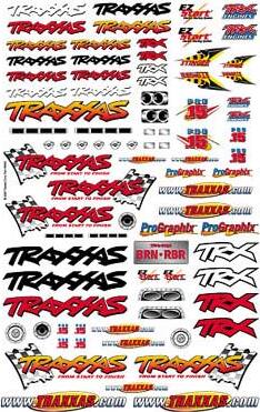 Official Team Traxxas racing decal set (flag logo/ 6-color)