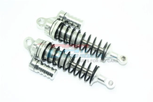 ALUMINUM FRONT L-SHAPE SHOCKS (132MM) Silver LOS254041