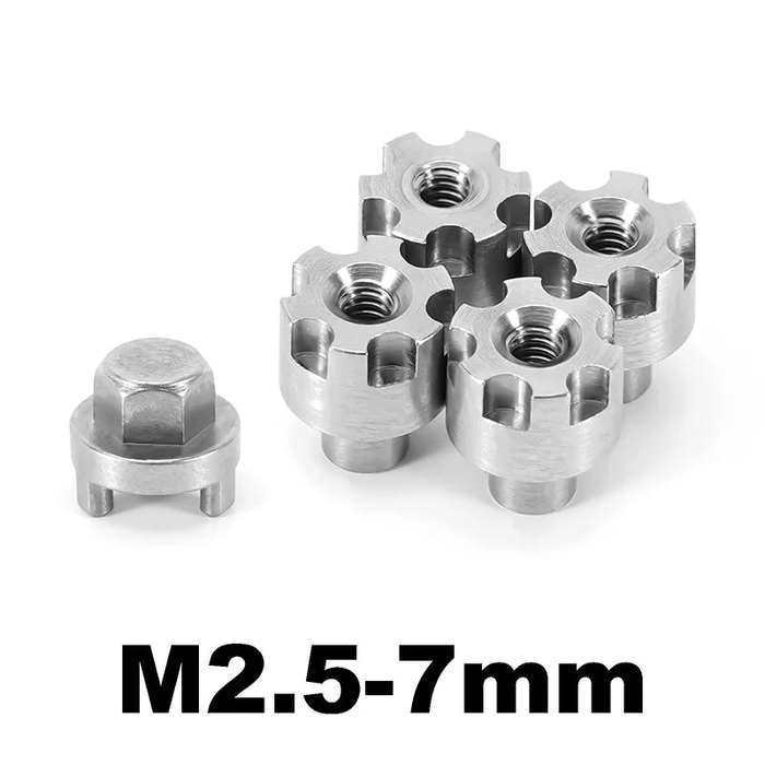 4PCS M2.5 Stainless Steel Wheel Nuts 7mm (TRX4M) TRA5158