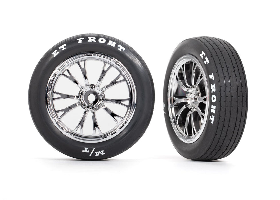 Tires & wheels, assembled, glued (Weld chrome wheels, tires, foam inserts) (front) (2)