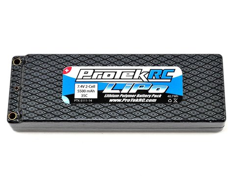 ProTek RC 2S "Supreme Power" LiPo 35C Hard Case Battery (7.4V/5500mAh) w/4mm Bullets