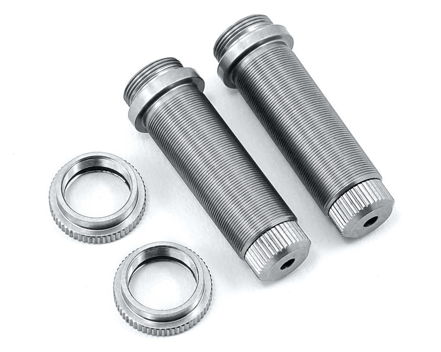 ST Racing Concepts Aluminum Threaded Rear Shock Body Set (Silver) (2) (Slash)