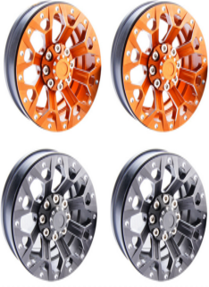 AZTAB 1.9 CNC Metal wheels Red