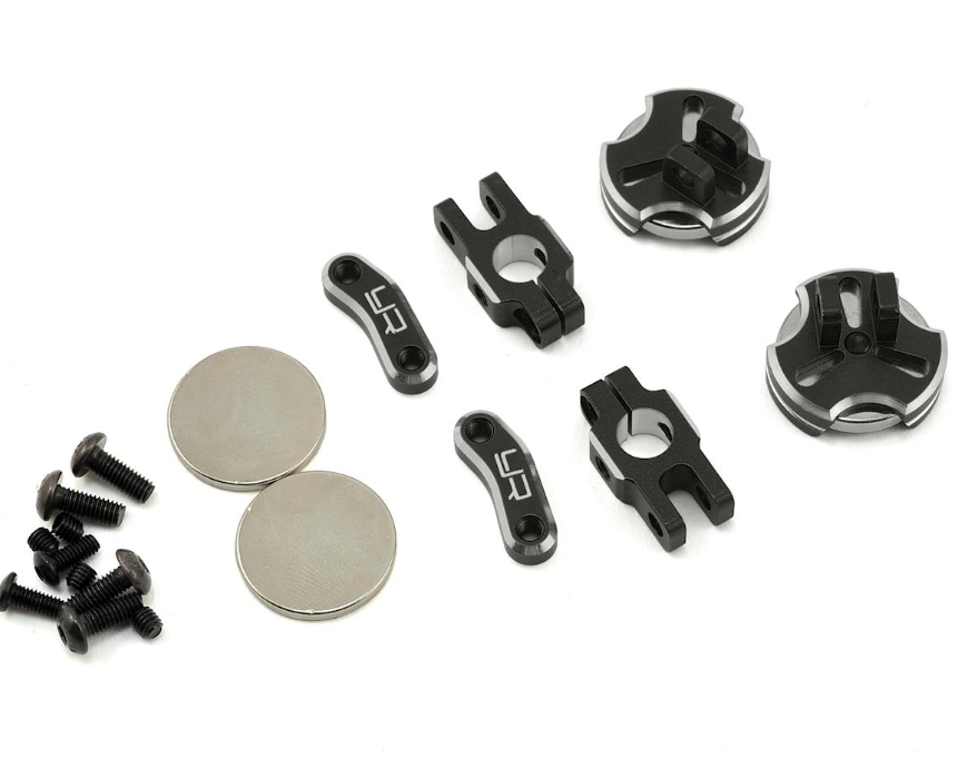 Yeah Racing Aluminum CNC Magnetic Invisible Body Mount (Black)