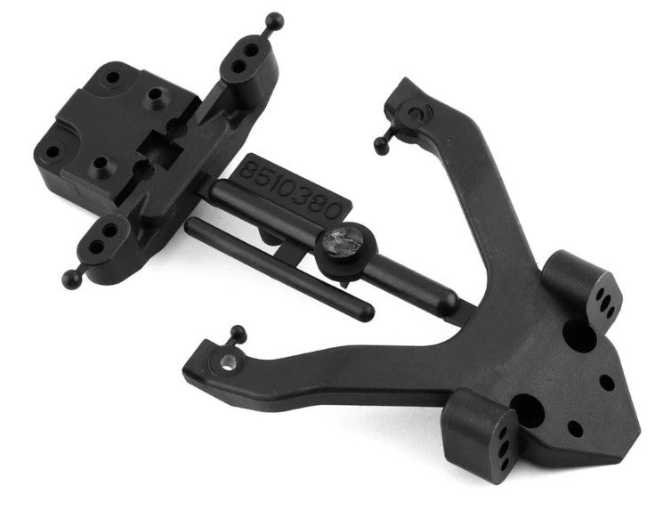 Team Associated B6.4/B6.4D Factory Team Top Plate & Ball Stud Mount (Carbon)
