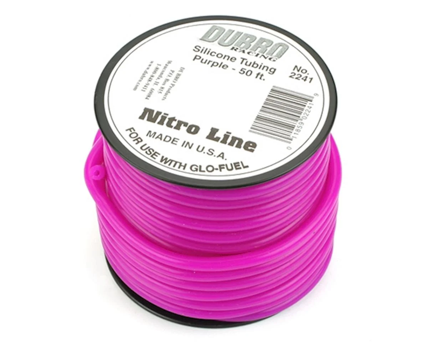 DuBro "Nitro Line" Silicone Fuel Tubing (Purple) 1ft