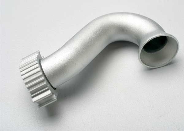 Header, exhaust (tubular aluminum, silver-anodized) (TRX® 2.5, 2.5R, 3.3)