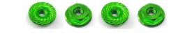 AZTAB M3X7mm Wheel Nut Lock for Axial 1/18 Capra UTB18 4PCS Green