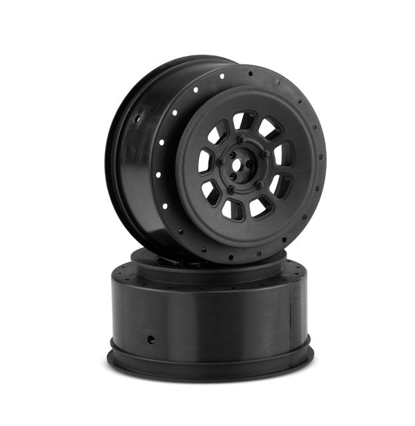 9-Shot 12mm Hex, +3mm Offset Wheel, Black, fits SC10 / SC6.1. 2pc
