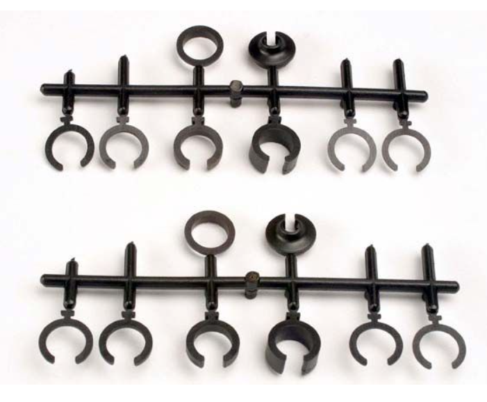 Spring retainers, upper & lower (2)/ spring pre-load spacers: 1mm (4)/ 1.5mm (2)/ 2mm (2)/ 4mm (2)/ 8mm (2) (Big Bore Shocks)