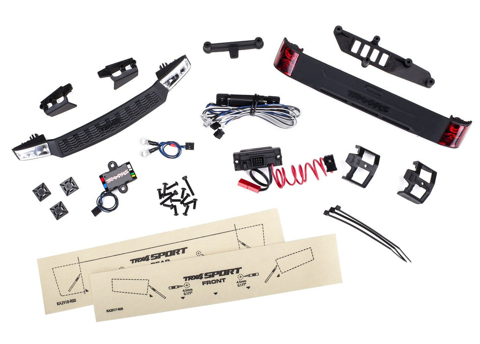 LED light set, complete with power supply (contains headlights, tail lights, & distribution block) (fits #8111 body)