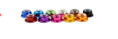 Flange Nylon Lock Nut M5 Regular CW 10pcs/bag RED