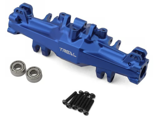 Treal Hobby Losi Mini LMT CNC Aluminum Axle Housing (Blue) LOS212035