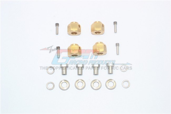 TRX4 Brass Wheel Hex Adapters 9mm
