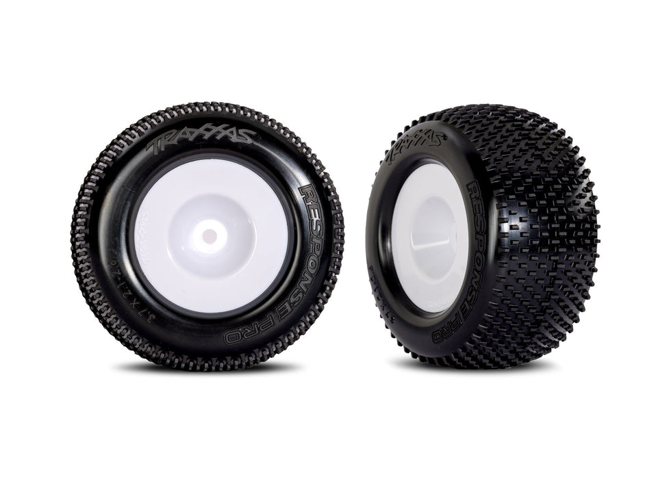 White Dished Wheels w/ Response Pro Tires (2)