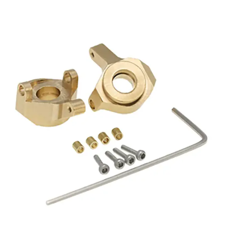 Alloy Machined Brass 9g Each Steering Blocks for Axial 1/24 SCX24 Rock Crawler