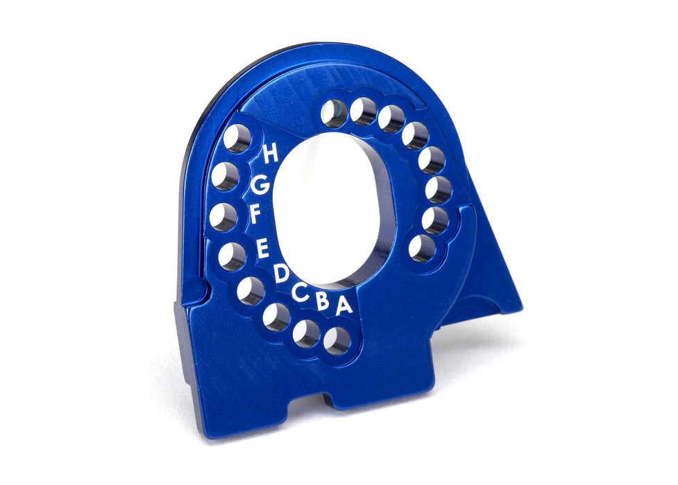 Motor mount plate, 6061-T6 aluminum (blue-anodized)
