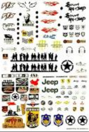 Jeep / Fox Decals Sticker Sheet