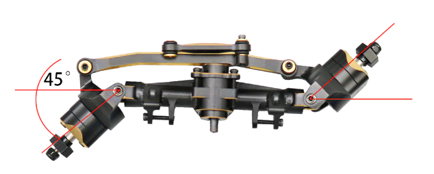 AZTAB Heavy Brass Front Portal Axle for Axial 1/24 RC Crawler Portal Axial SCX24