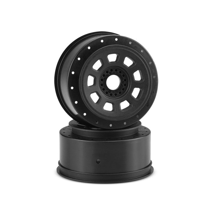 9-Shot 17mm Hex Wheels, Black, for 1/8th Buggy Using SCT Tires, 2pc