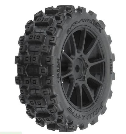 Badlands MX 1.9" Buggy Tires MTD Mach-10 Black Wheels: Typhon GROM