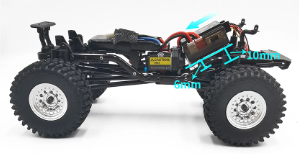 AZTAB ESC Modified Front Rising Mount Kit for Axial SCX24