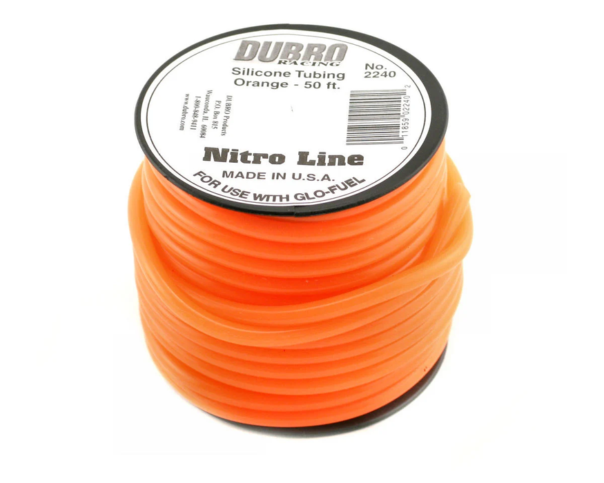 DuBro "Nitro Line" Silicone Fuel Tubing (Orange) 1ft