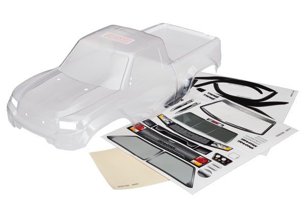 Body, TRX-4® Sport (clear, trimmed, die-cut for LED light kit, requires painting)/ window masks/ decal sheet