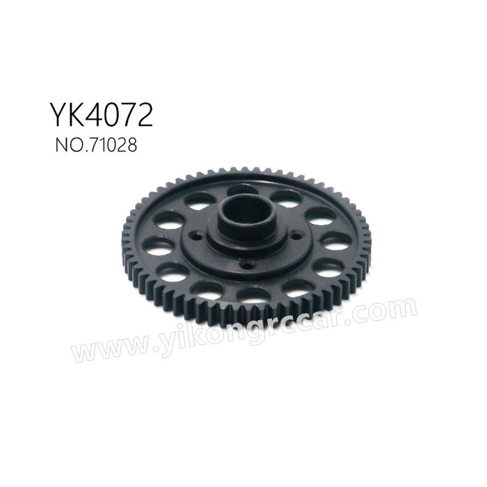 Central Differential Steel Gear 63T Parts for YIKONG DF7 YK4072 RC Car
Brand Name: YIKONG;
Item Number: 71028;
Compatible models: YK4072, YK4072 Pro;
Package list: 1Pcs;
Material: Metal