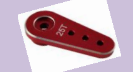 Aluminum RC Servo Horns - 25T 32mm, L=20/15/10mm, Red