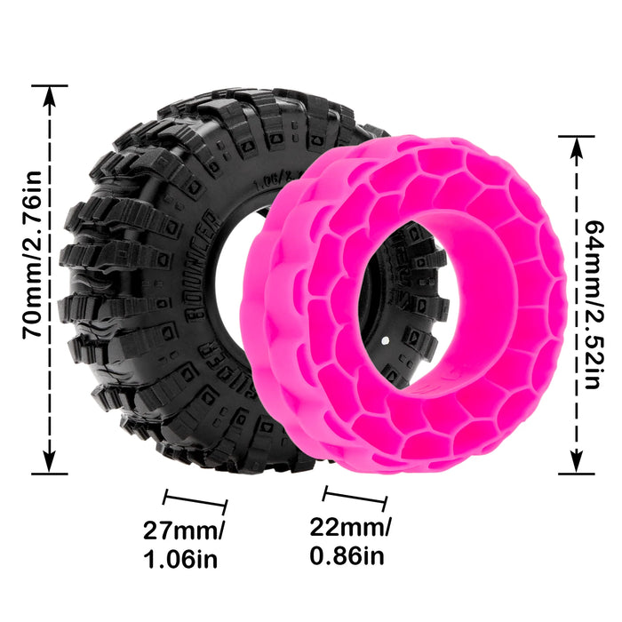 MEUS Racing MS6 1.0 Super Bouncer Tires & Super Soft Silicone Rubber Inserts