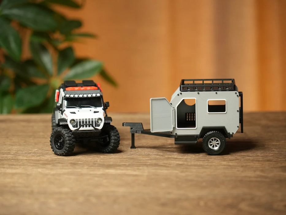 Outdoor RV Camping Trailer for SCX30 Jeep, K10, Bronco & Tacoma – Scale RC Adventure Camper