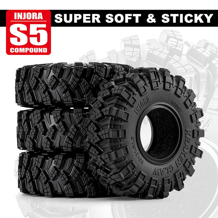 INJORA Kraken Claw 1.0" M/T Tires (4) (62*20.5mm)