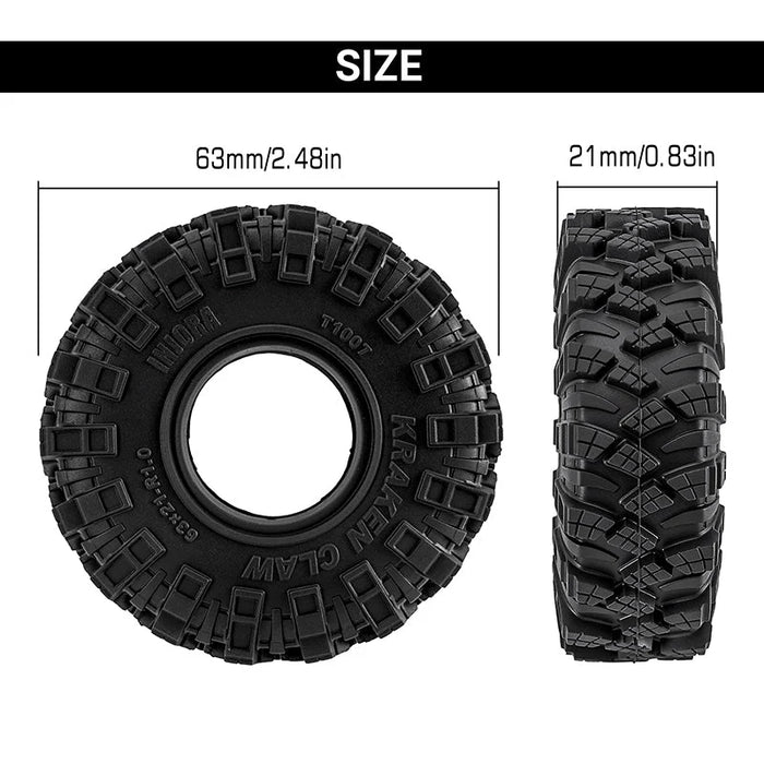 INJORA Kraken Claw 1.0" M/T Tires (4) (62*20.5mm)