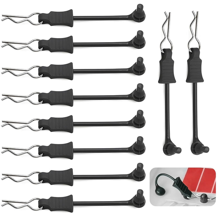 1/10th Scale  Body Clips with Retainers (Black)