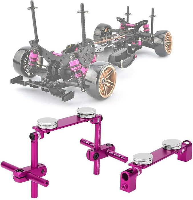 Aluminum Magnetic Body Mount Set 1:10 Drift Cars Full Post (Purple)