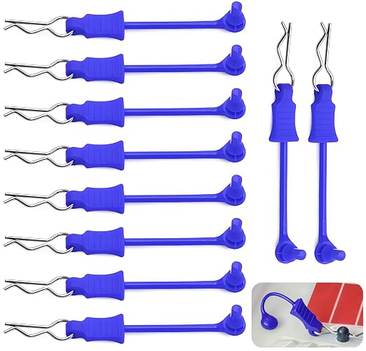 1/10th Scale  Body Clips with Retainers (Blue)