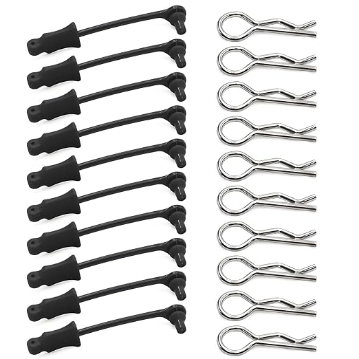 1/7th Scale  Body Clips with Retainers (Black)