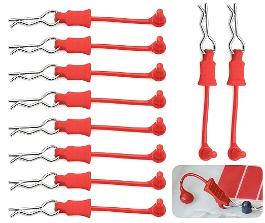 1/7th Scale  Body Clips with Retainers (Red)